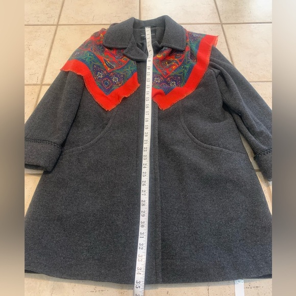 Vintage SEQUENCE Petite Gray Wool Blend Coat Jacket 6P Made in Romania - Picture 12 of 12